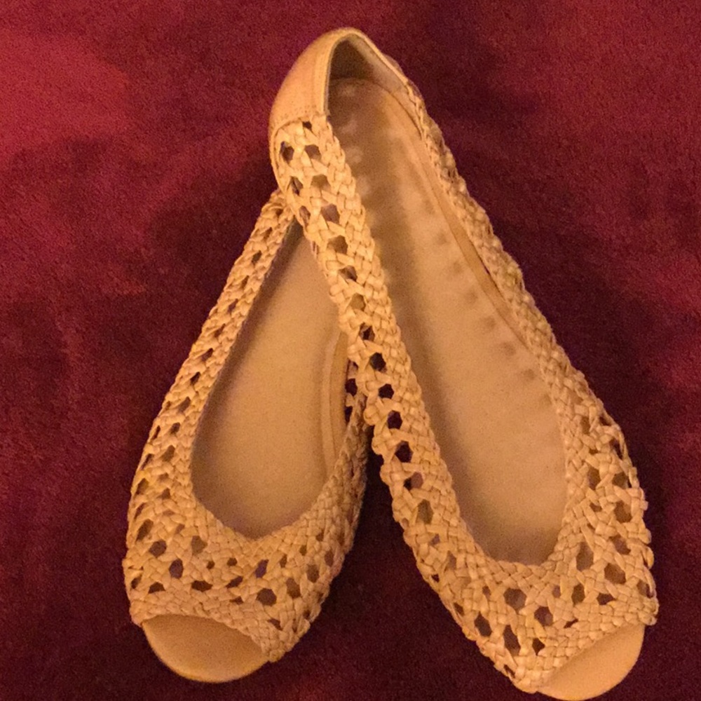 NWOT Peep toes flats TRADE WELCOME
